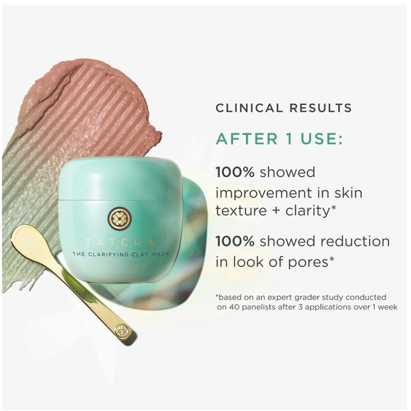 TATCHA The Clarifying Clay Mask | Exfoliating Pore Treatment 50ML NIB w/ spoon - Picture 1 of 8